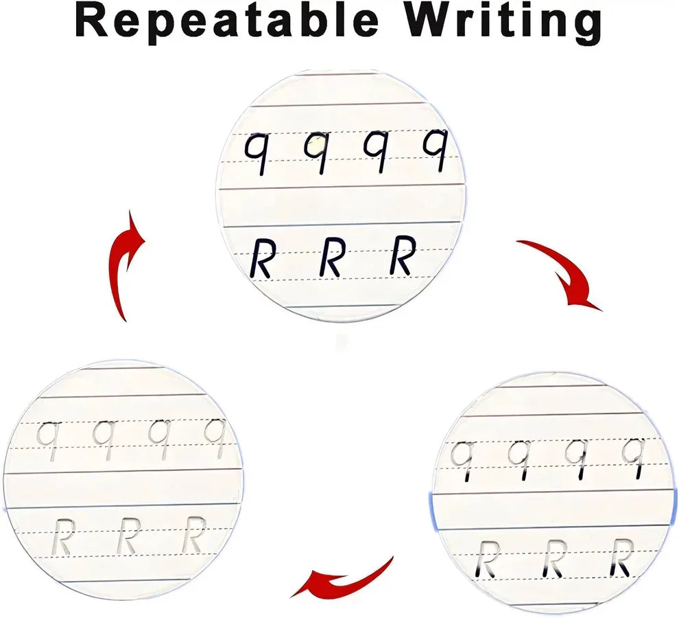 Magic Handwriting Practice Set - 4 Books + 1 Pen + 1 Grip + 10 Refills