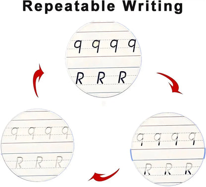 Magic Handwriting Practice Set - 4 Books + 1 Pen + 1 Grip + 10 Refills